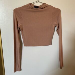 Long sleeve nude top